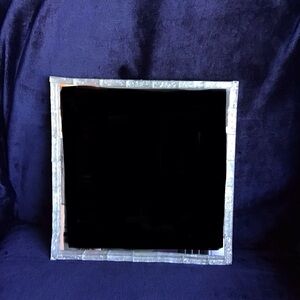 NWT wall mirror 11.75” x 11.75” square framed w clear rectangular glass tiles